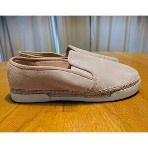 Vince Camuto Tambie Light Pink Espadrille Suede Loafers Size 7.5 Cute!!